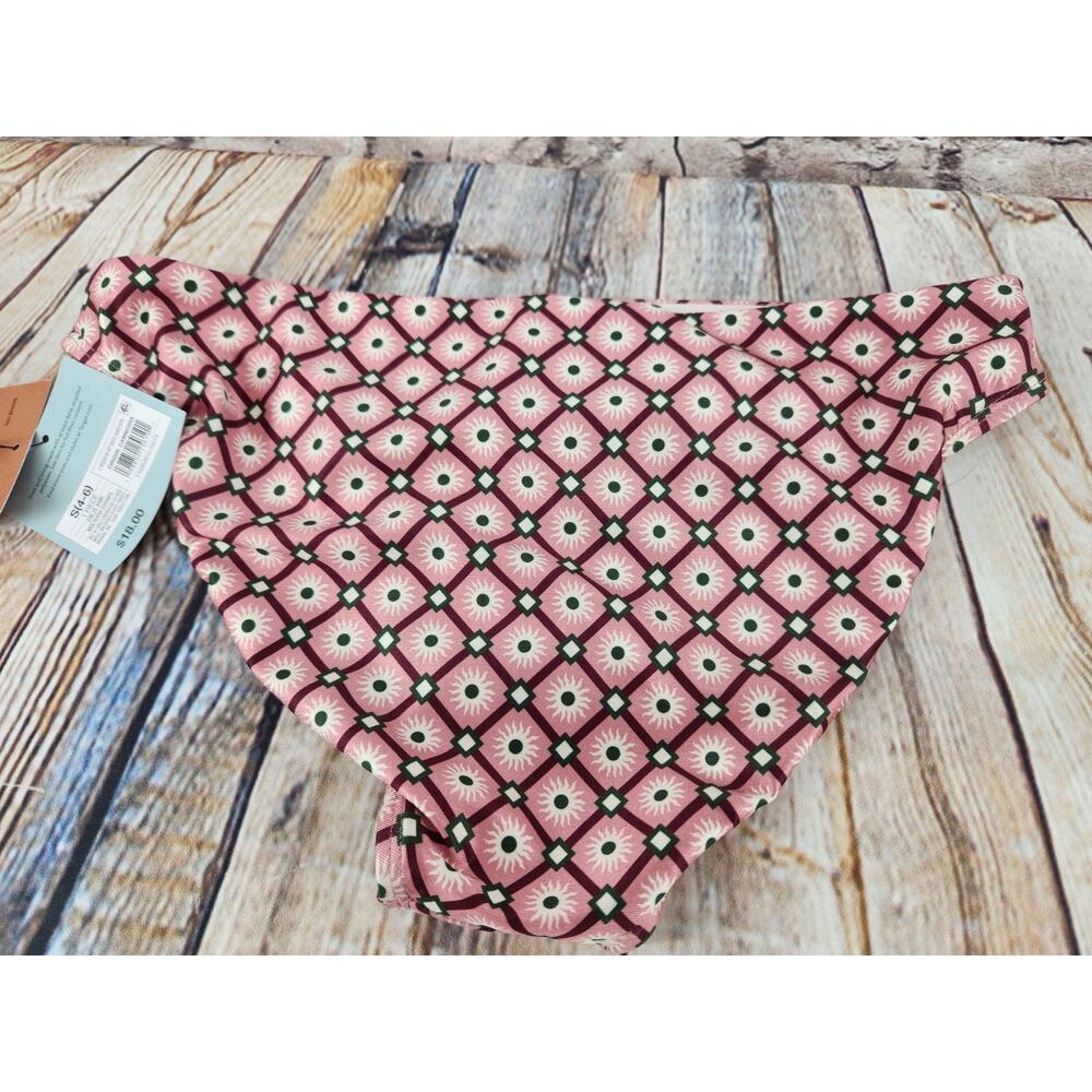 New Bikini Bottom Shade and Shore Small Sun Print Pink Low Rise Small Coverage - Picture 4 of 4